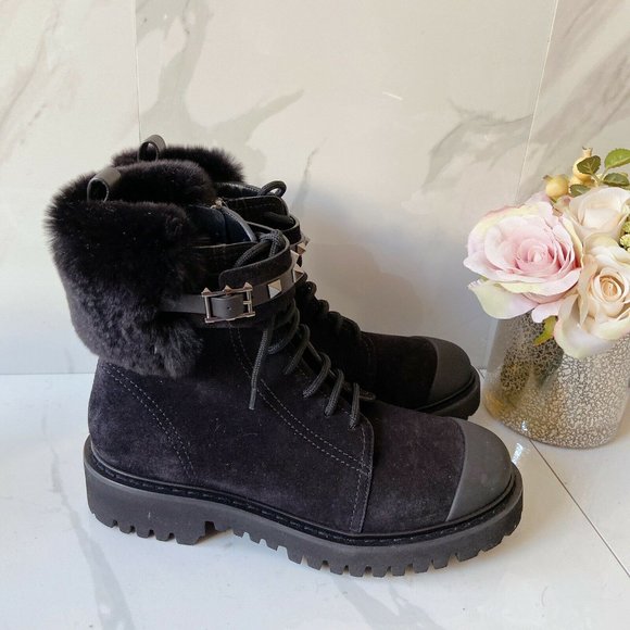 VALENTINO GARAVANI Rockstud Combat Ankle Boot Lace - Picture 4 of 10